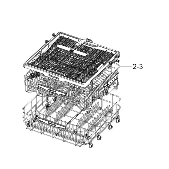 Panier supérieur (repère 2-3) d'origine DD97-00253A