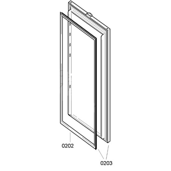 Joint de porte réfrigérateur (repère 0202) d'origine 00241448, 241448