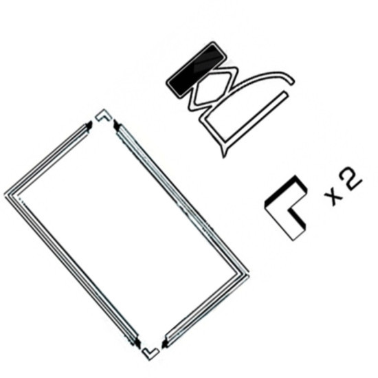 Kit 2 Joints a semelle L 1300 X 700 mm(partie réfrigérateur) 00122045