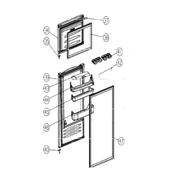 Balconnet bouteilles (repère 46) AS0017801