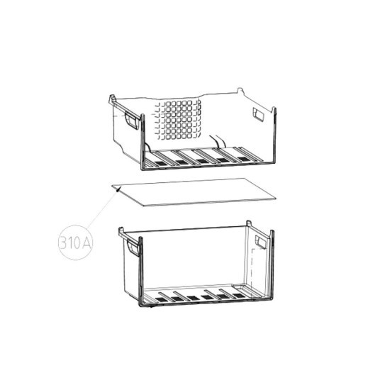 Clayette, étagère verre repère 310A 5770720800