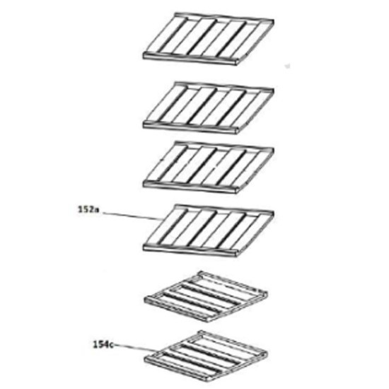Grille supérieure (repère 152a) 49111656