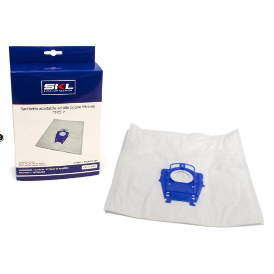 Boite de 5 sacs type P  compatible + 1 micro filtre 00468264, 00461349