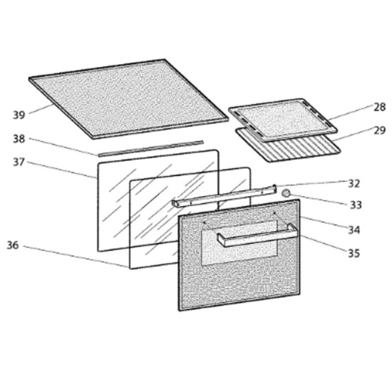 Vitre extérieur (repère 34) d'origine C00295245