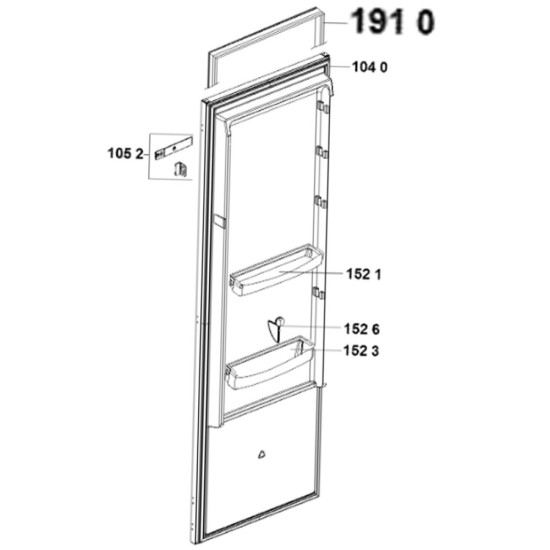 Joint de porte (repère 191 0) d'origine 481010674448, C00326078