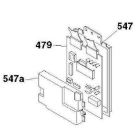 Carte électronique, module programmé (repère 479) 49033433