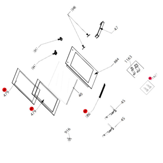 Vitre extérieure repère 884 210481628