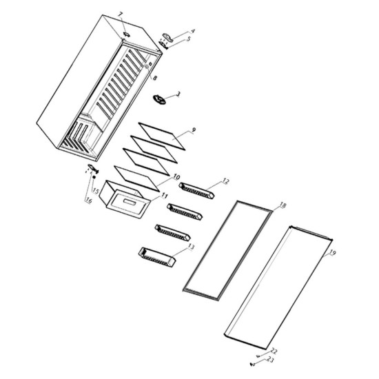 Joint de porte (repère n°18) 1069854, 18040230