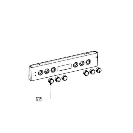 Bouton d'interrupteur (partie four) repère 635 250316512