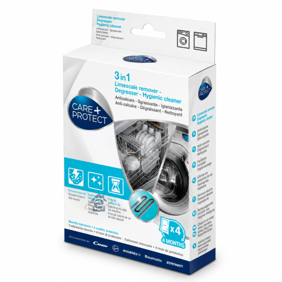 Candy / Hoover / Rosières - Dégraissant Détartrant Nettoyant 3 en 1 - 6x50g