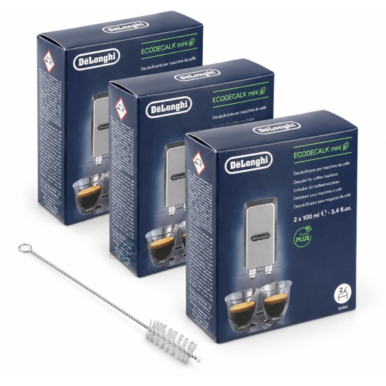 DeLonghi - Lot de 6 flacons détartrants anticalcaire avec goupillon (6 x 100 ml) - DLSC003