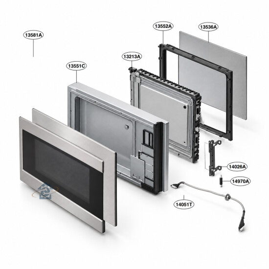 LG Vitre de porte four micro-ondes ADC75586513