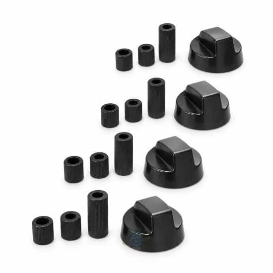 Lot de 5 manettes noires universelles 21815