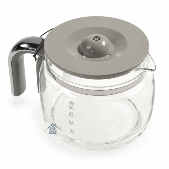 Carafe en verre avec  poignée chromée pour machine à café DCGC01, 697650076