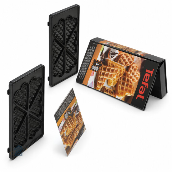 2 plaques gaufre cœur XA800612