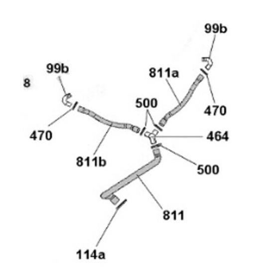 Durite gauche pulvérisation (repère 811b) 41037503