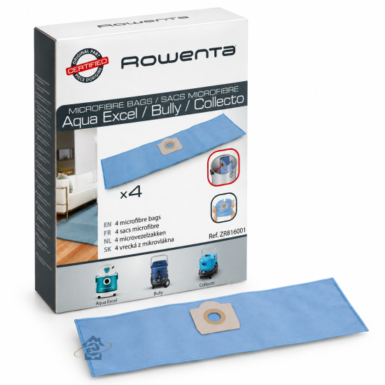 Lot de 4 sacs microfibre Collecto Wet & Dry ZR816001, ZR815