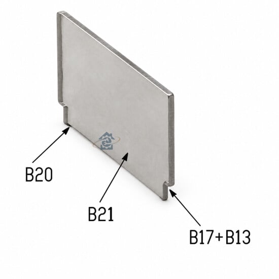 Vitre Intérieure + Taquet (repère b13 + b17) CU005086