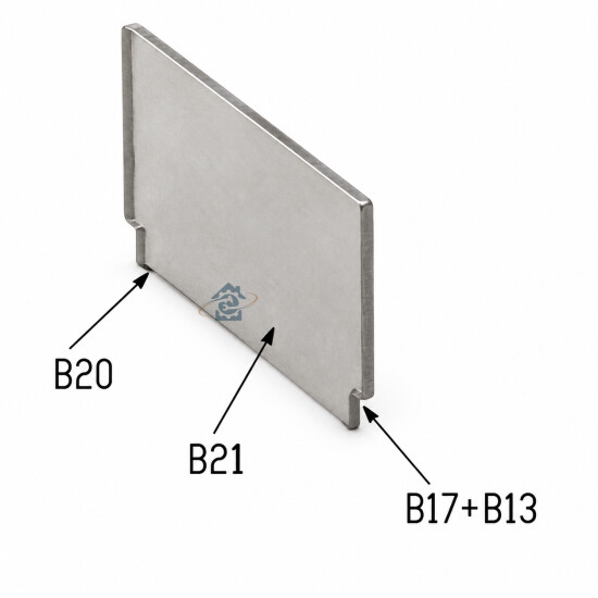 Vitre Intérieure + Taquet (repère b13 + b17) CU005086