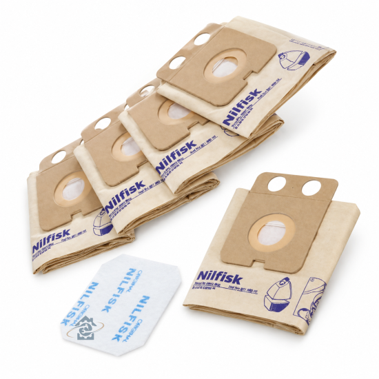 Lot de 5 sacs papier + 1 pre filtre BACKUUM 22198000