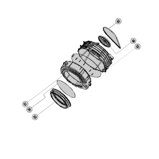Demi cuve arrière assemblée repère 47 1067312, 34010704