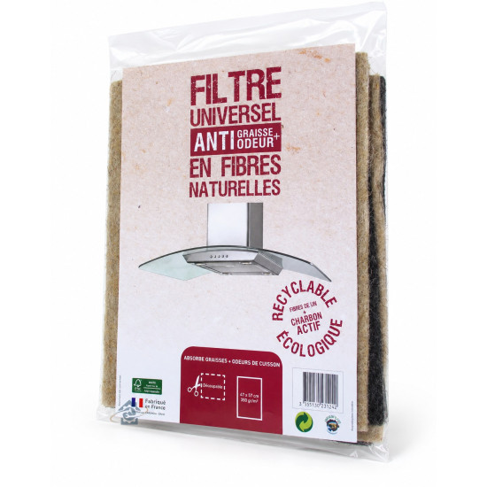 Filtre à charbon bio en fibre de lin naturel  484000008652, 484000000836