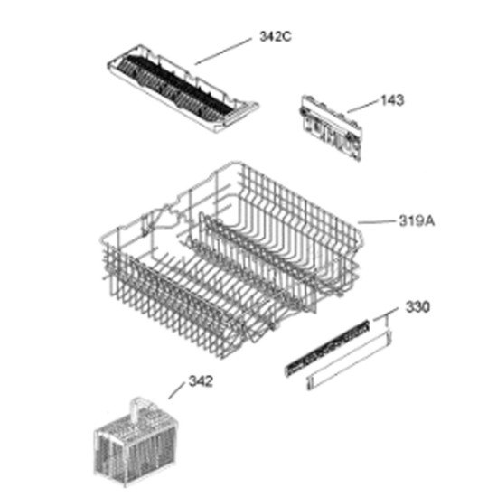 Panier supérieur (repère 319a) 1119234712