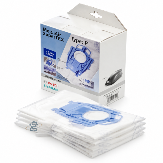 Boite de 5 sacs type P  compatible + 1 micro filtre 00468264, 00461349