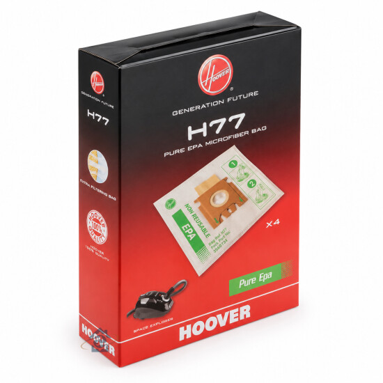 Hoover - Boîte de 4 sacs microfibre H77 pour aspirateur - 35601734