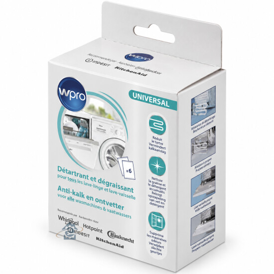 Indesit Détartrant Lave-Linge / Lave-Vaisselle DETARNET C00091550 - Lot de 6 sachets