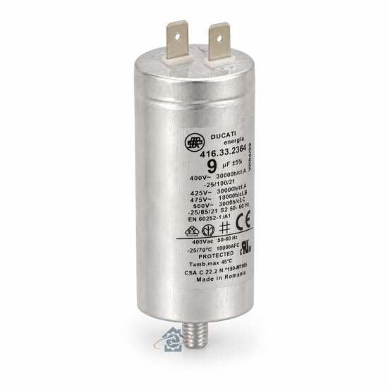 Condensateur 9 µF sèche-linge Candy / Hoover / Iberna - 40016110
