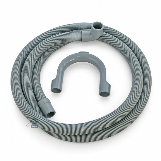 Tuyau d'évacuation universel droit/coudé 19-21 mm L2500 mm pour lave-vaisselle - PLD1243