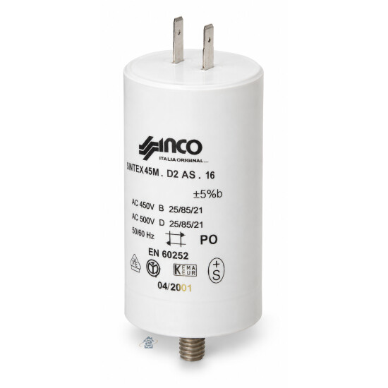 Condensateur 40µF 450V pour sèche-linge