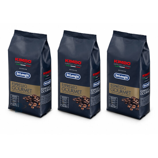 Lot de 3 paquets de café en grains KIMBO expresso gourmet 250g