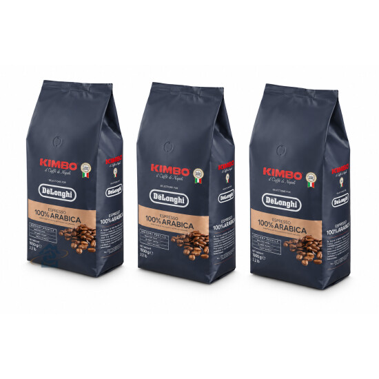 Lot de 3 paquets de café en grains KIMBO arabica 1KG