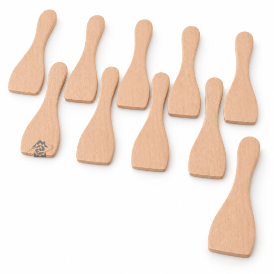 Tefal - Lot de 10 spatules (pelles) en bois pour poêlon raclette - AS306003