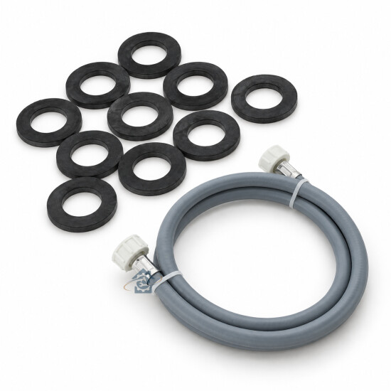 Tuyau d'arrivée d'eau universel raccord droit x coudé 3/4 - L3000mm