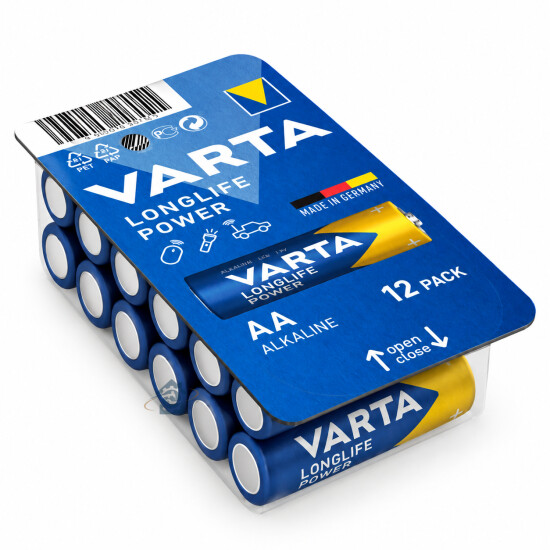 Varta - Lot de 12 piles alcalines AA LR06 - 4906301112