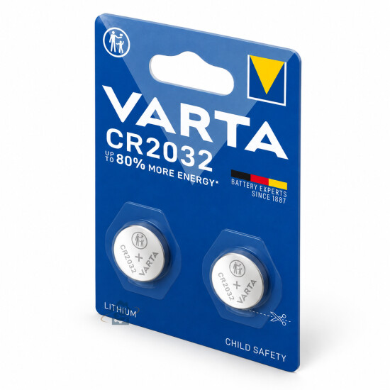 Varta - Lot de 2 piles bouton CR2032 - 6032101402