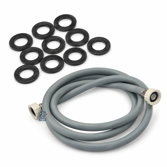 Tuyau d'arrivée d'eau universel 3/4 F x 3/4 F - L2500 mm - raccords droits avec joints