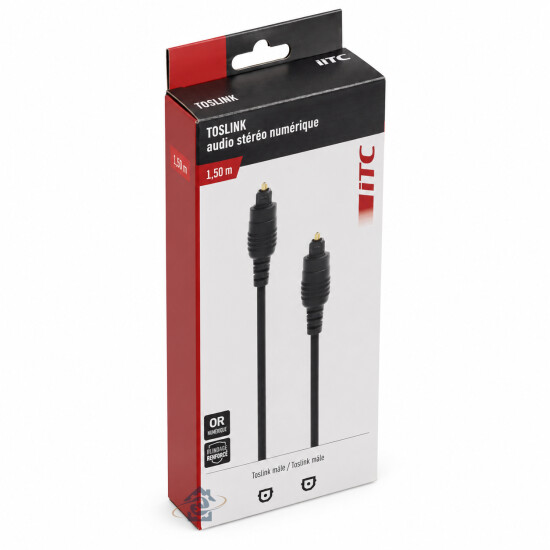 Câble fibre optique TOSLINK ITC ACCESSOIRES - 1500 mm (301552)