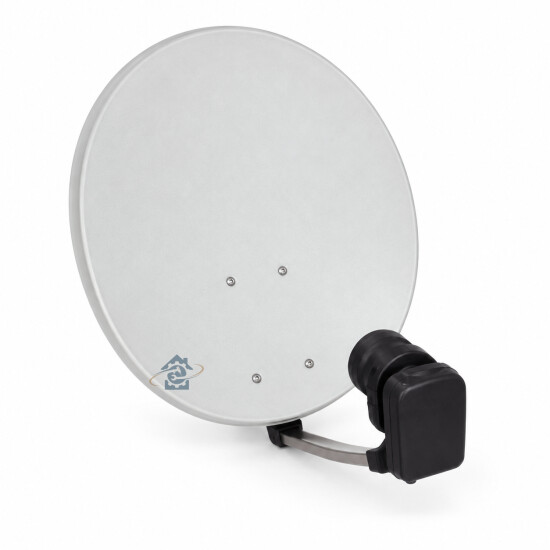 Servimat Kit parabole acier blanche 60 cm avec LNB - KL61