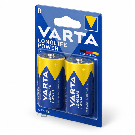 Lot de 2 piles alcalines D LR20 Varta