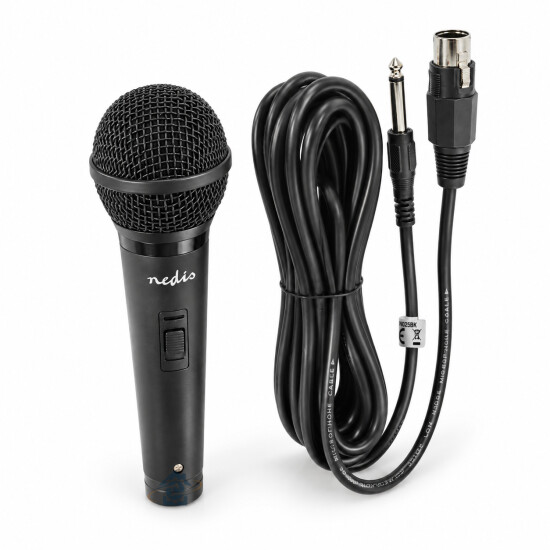 Microphone filaire Nedis MPWD25BK - 5 mètres