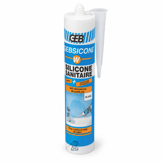 GEB - Silicone blanc tout support 310 ml - 893150