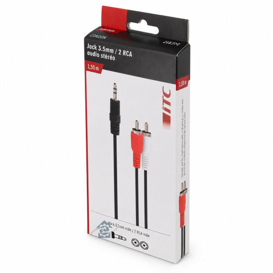 Câble audio Jack / 2 RCA pour télévision - ITC ACCESSOIRES 301525