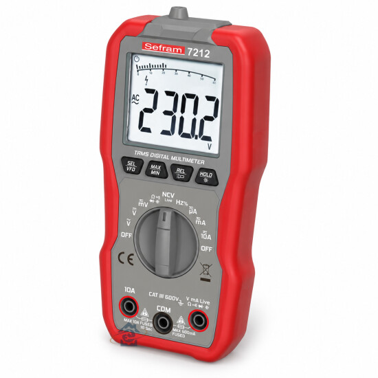 Multimètre TRMS AC compact Sefram 7212