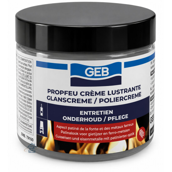 GEB - Crème lustrante pour poêle à bois et cheminée 220 ml - 821571