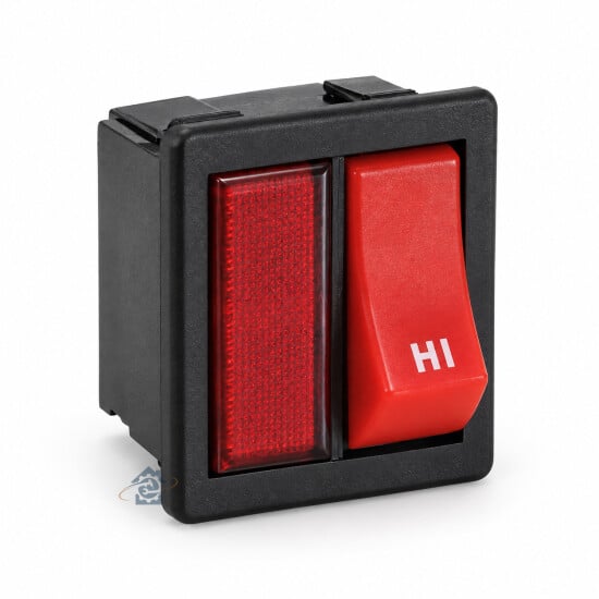 Interrupteur rouge avec LED autosave Numatic 221102