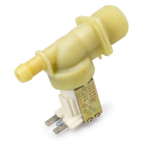 Électrovanne 1 voie 180° pour lave-linge Candy, Hoover, Rosières, Zerowatt, Iberna, Otsein, Kelvinator, Ostein - 90450750